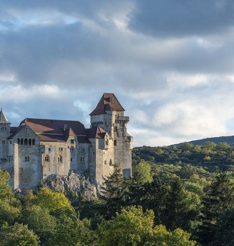 Landschaftsaufnahme von der Burg Liechtenstein