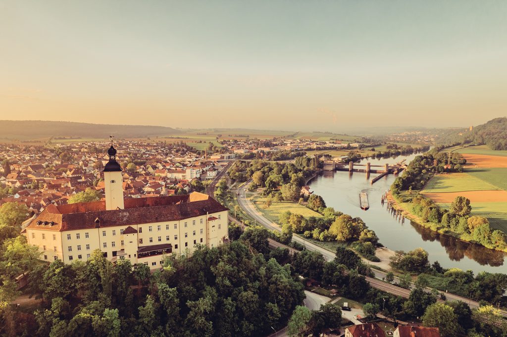 Blick auf  Gundelsheim am Neckar