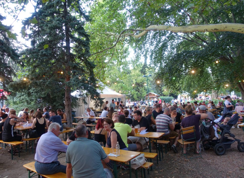 Sicht auf die Besucher des Mödlinger Weinfest