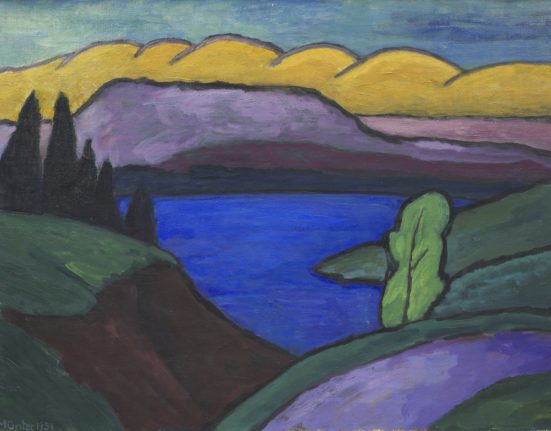 Gabriele Münter, Der blaue See, 1934, Öl auf Lein­wand, 50 x 65 cm