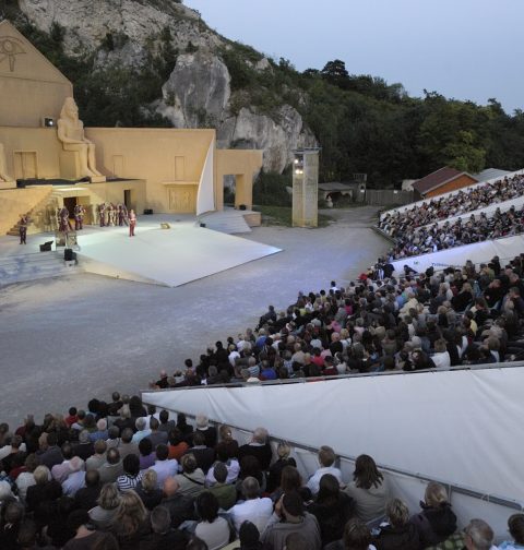 Felsenbühne Staaz, Bühnenbild AIDA 2011